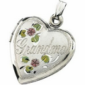 Sterling Silver "Grandma" Heart Locket